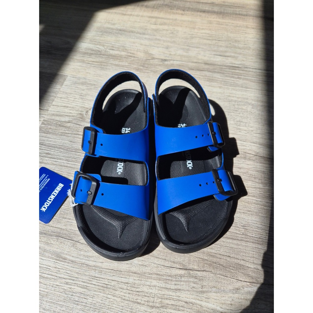 Birkenstock Mogami Kids Blue Black Dual Strap Sandals Size 34 EU 3 US 220 L3